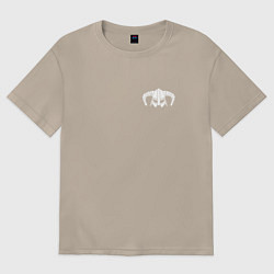 Футболка оверсайз женская Шлем довакина, цвет: миндальный