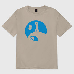 Футболка оверсайз женская Tardis love, цвет: миндальный