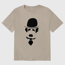 Женская футболка оверсайз Чаплин лого