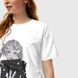 Футболка оверсайз женская Надзуна Нанакуса, цвет: белый — фото 2