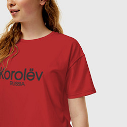 Футболка оверсайз женская Korolёv - королёв, цвет: красный — фото 2