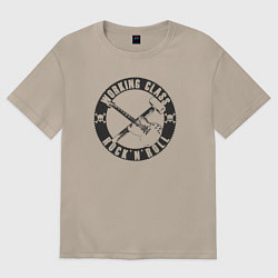 Женская футболка оверсайз Рабочий класс рок-н-ролл