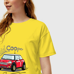 Футболка оверсайз женская Mini Cooper, цвет: желтый — фото 2
