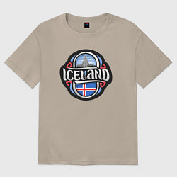 Женская футболка оверсайз Iceland