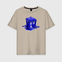 Женская футболка оверсайз Tardis ink