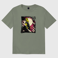 Футболка оверсайз женская Пушистый защитник, цвет: авокадо