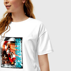 Футболка оверсайз женская NewJeans grunge, цвет: белый — фото 2