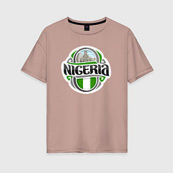 Женская футболка оверсайз Нигерия