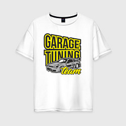 Женская футболка оверсайз Garage tuning team