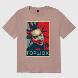 Женская футболка оверсайз Горшок панк