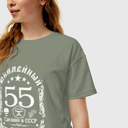 Футболка оверсайз женская 55 лет сделано в СССР юбилей, цвет: авокадо — фото 2