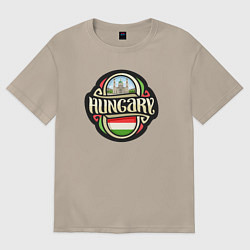 Футболка оверсайз женская Hungary, цвет: миндальный