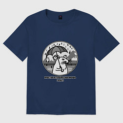 Женская футболка оверсайз Простая петербургская мышь идет