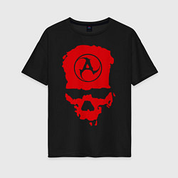Женская футболка оверсайз Amatory Skull