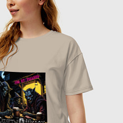 Футболка оверсайз женская Мы отрылись - Скелеты в шкафу, цвет: миндальный — фото 2