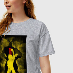 Футболка оверсайз женская Моя геройская академия Всемогущий Номер один, цвет: меланж — фото 2