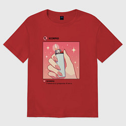 Женская футболка оверсайз Знак зодиака скорпион аниме пост в соц сети