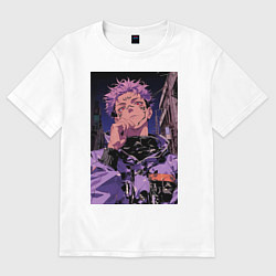 Женская футболка оверсайз Магическая битва Юдзи Итадори токио