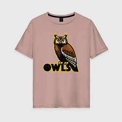 Женская футболка оверсайз Owls