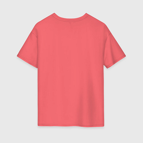 Женская футболка оверсайз Человек по шансу - альфа по выбору / Коралловый – фото 2
