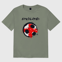 Футболка оверсайз женская Football England, цвет: авокадо