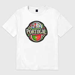 Футболка оверсайз женская Portugal, цвет: белый