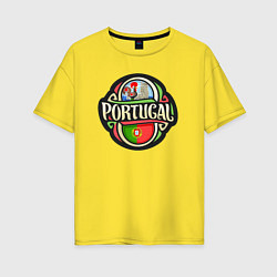 Футболка оверсайз женская Portugal, цвет: желтый