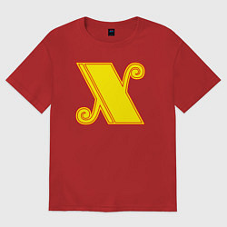 Футболка оверсайз женская Знак X, цвет: красный