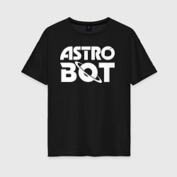 Женская футболка оверсайз Astro bot logo