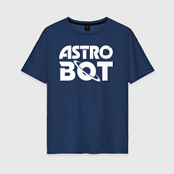 Женская футболка оверсайз Astro bot logo