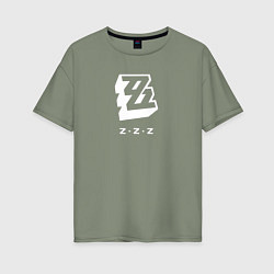 Женская футболка оверсайз Zenless Zone Zero logo