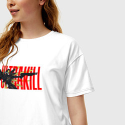 Футболка оверсайз женская Ultrakill, цвет: белый — фото 2