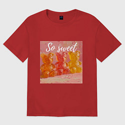 Женская футболка оверсайз Сладкие мишки