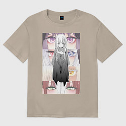 Женская футболка оверсайз Эта фарфоровая кукла влюбилась