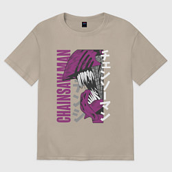 Женская футболка оверсайз Человек-бензопила Денджи chainsaw