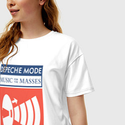 Футболка оверсайз женская Depeche Mode - Music for the masses merch, цвет: белый — фото 2