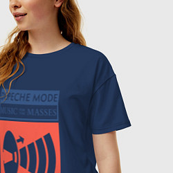 Футболка оверсайз женская Depeche Mode - Music for the masses merch, цвет: тёмно-синий — фото 2