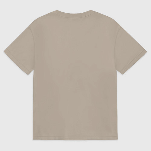 Женская футболка оверсайз Парашютист на фоне закатного неба ретро винтаж / Миндальный – фото 2