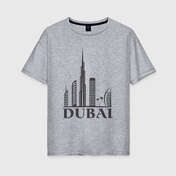 Женская футболка оверсайз Dubai city style