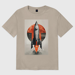 Женская футболка оверсайз Постер ракеты