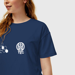 Футболка оверсайз женская Izumo Tecs, цвет: тёмно-синий — фото 2