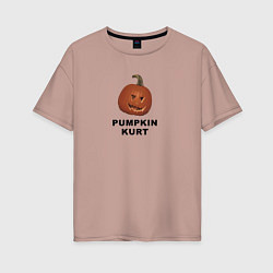 Футболка оверсайз женская Pumpkin Kurt - the office, цвет: пыльно-розовый