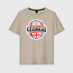 Футболка оверсайз женская Georgia, цвет: миндальный