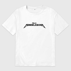 Женская футболка оверсайз Мендельсон чёрный