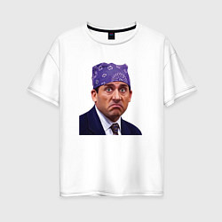 Женская футболка оверсайз Prison mike Michael Scott офис