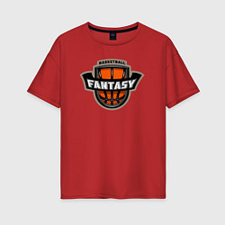 Женская футболка оверсайз Basketball fantasy