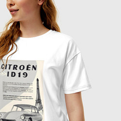 Футболка оверсайз женская Автомобиль Citroen, цвет: белый — фото 2