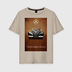 Женская футболка оверсайз Mercedes-benz автомобиль