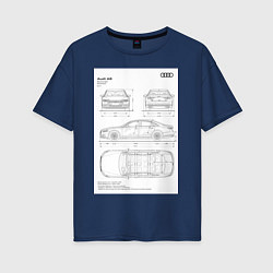 Женская футболка оверсайз Audi A8