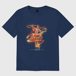 Женская футболка оверсайз Сукуна огненная стрела